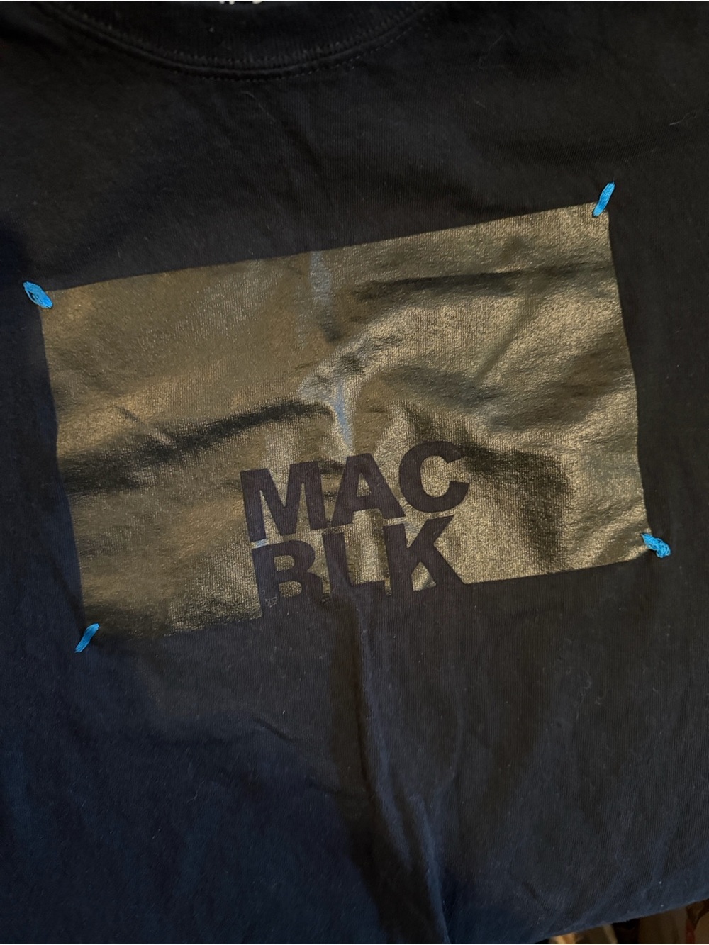 TOBY MAC Black Short-Sleeve Crewneck T-Shirt with Blue Accent Prints